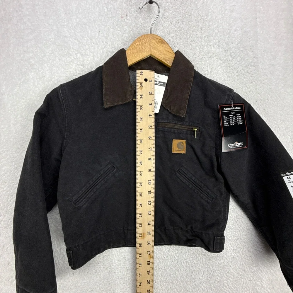 Carhartt‎ Detroit Jacket Fleece Lined Youth Medium (8) YYJ97 BLK Black NWT NOS